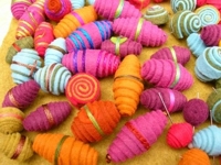 marie les bas bleus Felt Beads